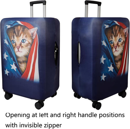 WUJIAONIAO Travel Luggage Cover Baggage Suitcase Cover Protector Skins 18-32 Inch (Cat A, S (for 18-20 inch luggage))