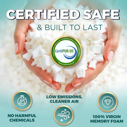 Royal Therapy King Pillows 4-Pack - Shredded Memory Foam Pillows for All Sleep Positions - Medium Firm Pillow with Adjustable, Bamboo Rayon Cover, CertiPUR-US, Oeko-TEX Certified