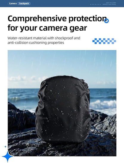 llano Camera Backpack for DSLR/SLR/Mirrorless – Water-Resistant Photography Bag - Image 6