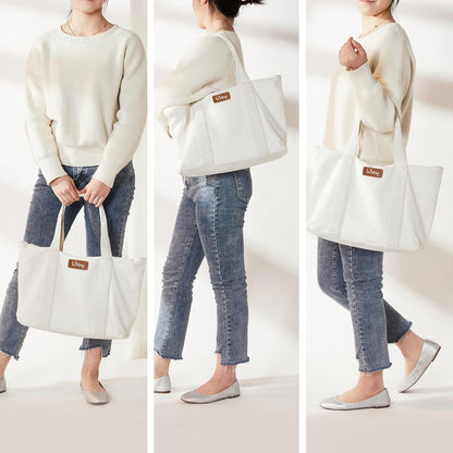 AW BRIDAL Monogram Canvas Tote Bag for Chrismas, Bridal Shower, Retirement, Birthday Gifts for Women Mom Wife Sister Friends