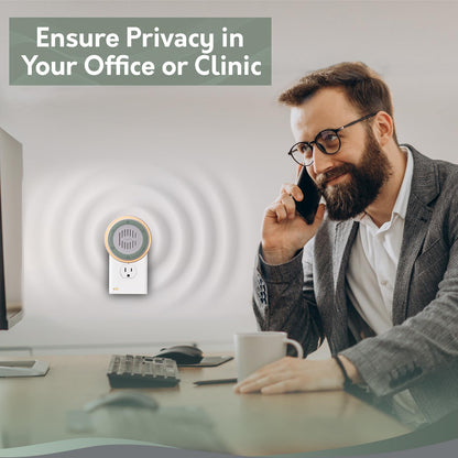 (3 Pack) Calm Me White Noise Machine for Office Privacy & Noise Canceling, Plug in Wall Sound Machine for Therapy Office Used in Hospitals Clinics & Spas, 20 Soothing Natural Sounds, Compact Design.