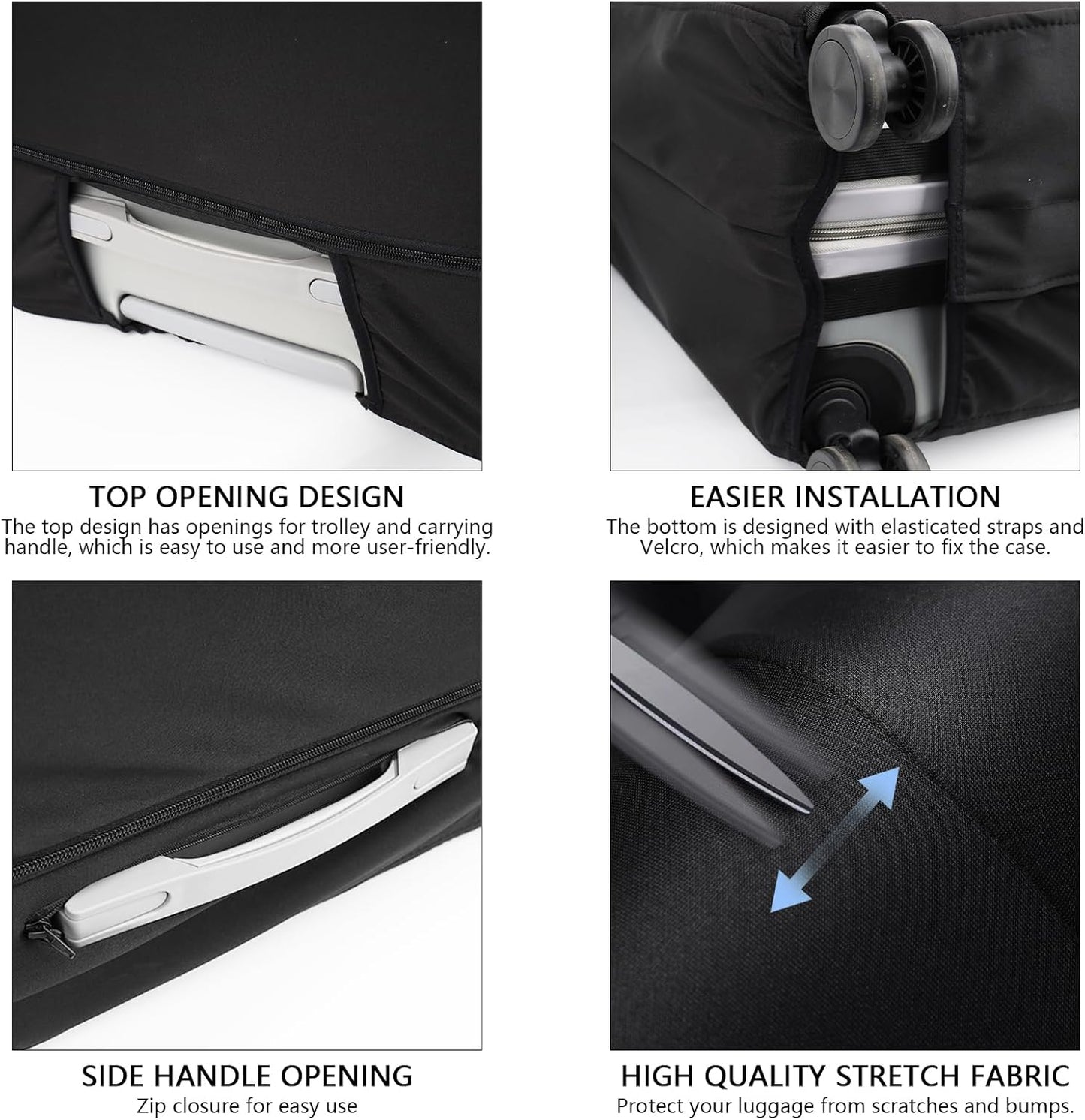 Transparent PVC Suitcase Cover, No Disassembly Required Clear Luggage Protector Suitcase Cover