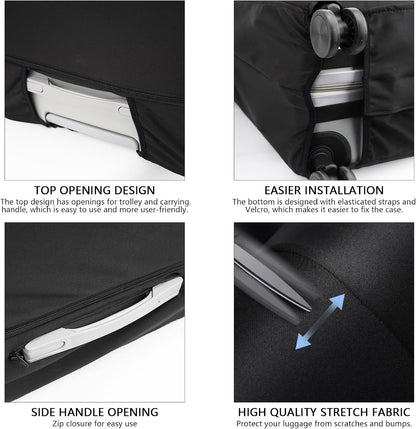 Transparent PVC Suitcase Cover, No Disassembly Required Clear Luggage Protector Suitcase Cover