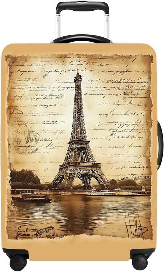 Luggage Cover Washable Suitcase Protector Anti-scratch Suitcase cover Fits 20-34 Inch Luggage (Tower-3, XL(32-34inch suitcase))