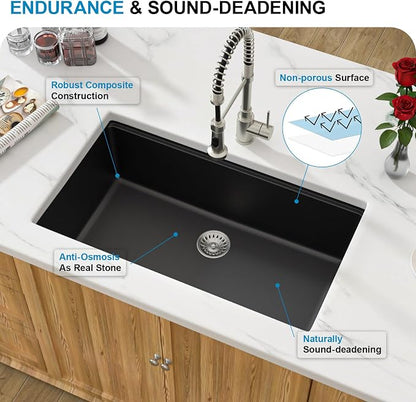 30 Granite Composite Kitchen Sink - Image 8