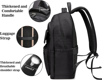 FOXLOVER Travel Laptop Backpack, Anti-Theft Slim Business Backpack, School College Bag for Men & Women, Fits 15.6 Inch Laptop