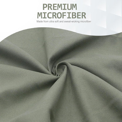 Eunzel 2 Pack Quick Dry Camping Towel, Microfiber Travel Towel 3 Size at 1 Pack,Fast Drying Towel Set for Camping, Beach, Gym, Sports, Yoga & Swimming Pool, Army Green/Orange