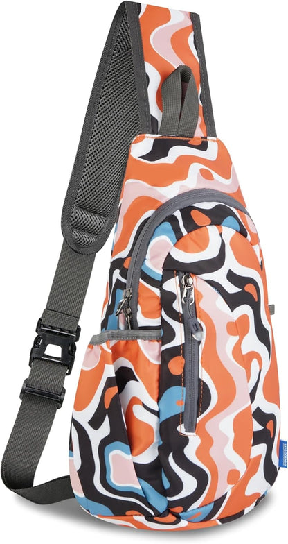 TITECOUGO Small Sling Bag, Lightweight Crossbody Backpack for Men Women, Shoulder Bag for Sports and Outdoor
