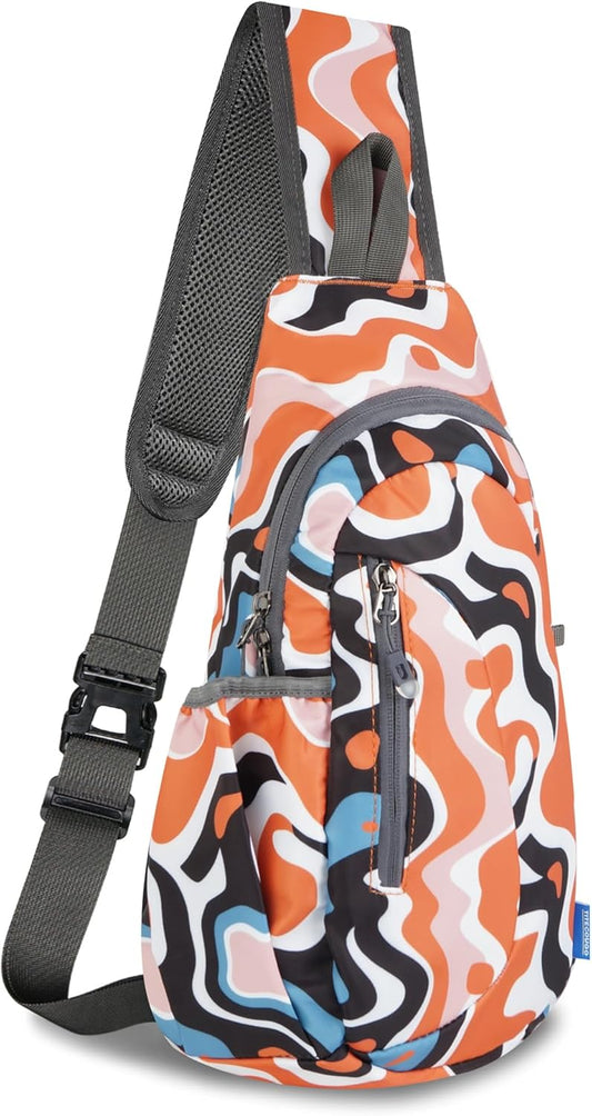 TITECOUGO Small Sling Bag, Lightweight Crossbody Backpack for Men Women, Shoulder Bag for Sports and Outdoor