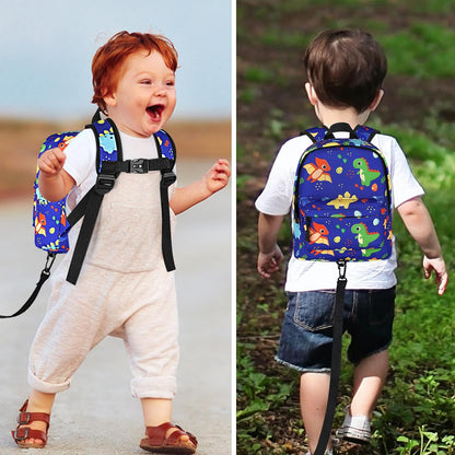 Accmor Toddler Backpack Leash Harness, Cute Kids Backpack with Anti Lost Wrist Link, Child Backpack Leash Baby Walking Harness Bag for Outdoor Travel, Mini Dinosaur Backpack Tether for Boys