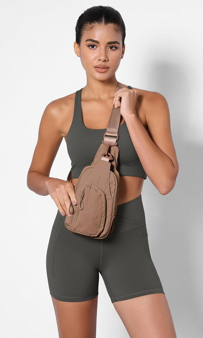 ODODOS Daily Sling Bag with Adjustable Straps Crossbody Chest Bag Lightweight Small Backpack for Casual Traveling Hiking