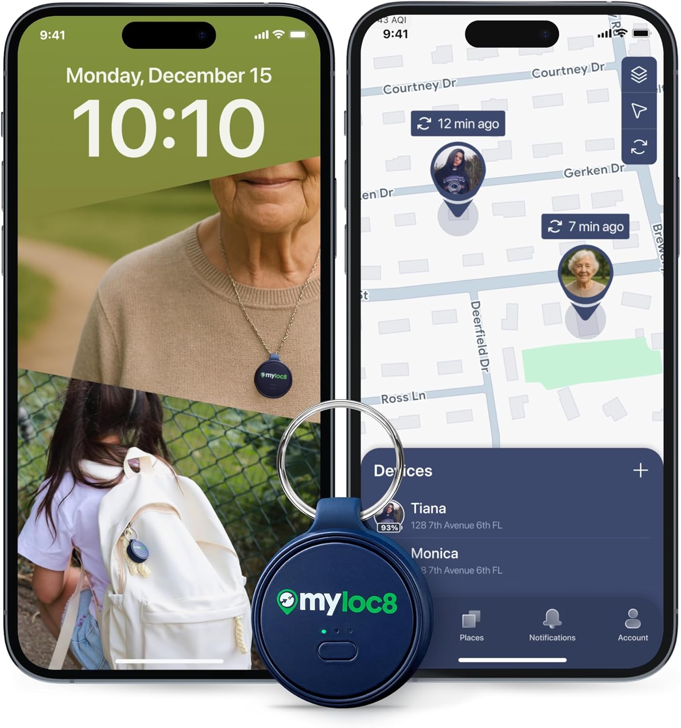 Highly Precise GPS Tracker for Keys, Backpack, Luggage & Kids – Built-in SIM, SOS Button - Smart Tag with Real-Time Tracking, Waterproof, iOS & Android Locator Device (Subscription Required)