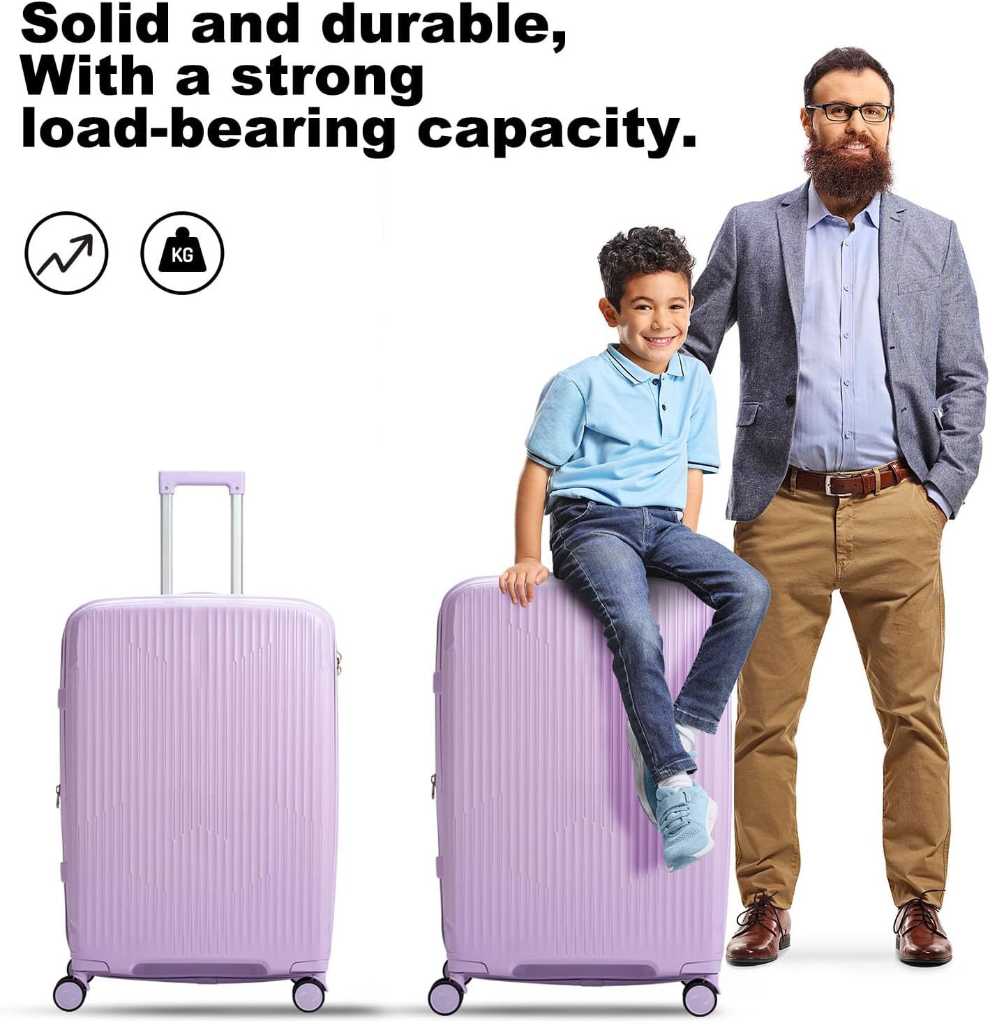 Nazhura Luggage Set, 3-Piece Hardside Suitcase Set, 20-inch Carry On, 24-inch, 28-inch Luggage