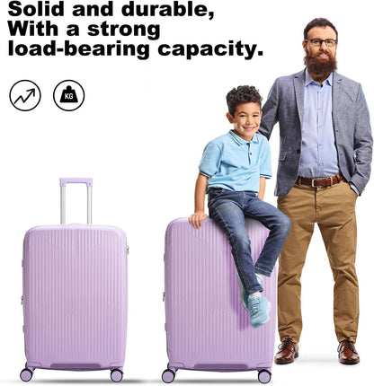 Nazhura Luggage Set, 3-Piece Hardside Suitcase Set, 20-inch Carry On, 24-inch, 28-inch Luggage