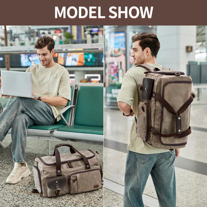 Travel Duffle Bag Weekender Bag with Shoe Compartment Overnight Bag for Men Travel Bag Carry On Lugguage Light Green