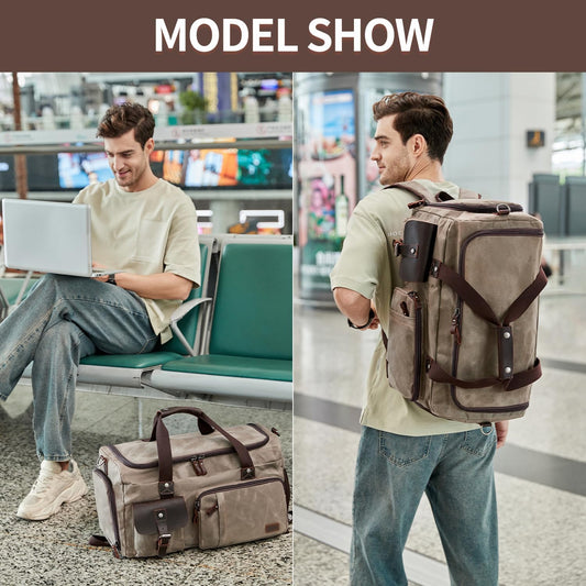 Travel Duffle Bag Weekender Bag with Shoe Compartment Overnight Bag for Men Travel Bag Carry On Lugguage Light Green