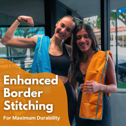 ECCOSOPHY Microfiber Beach Towel – Quick Dry Gym Towel, Highly Absorbent with Ribbed Texture, Lightweight – Ideal for Travel, Pool, Yoga, Fitness & Outdoor Adventures – 40x20 Creamsicle