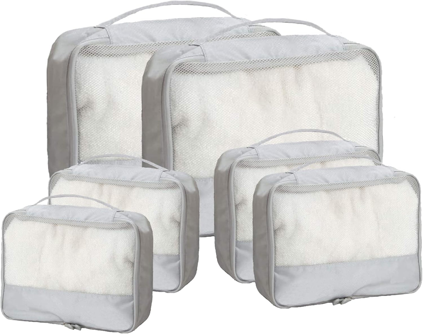 DoubleTrip Packing Cubes for Suitcases Carry on Luggage Organizer 6 Set Travel Accessories Lightweight Storage Bag Space Saver Clothes Pouch Large