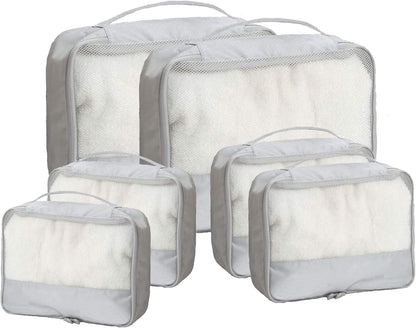 DoubleTrip Packing Cubes for Suitcases Carry on Luggage Organizer 6 Set Travel Accessories Lightweight Storage Bag Space Saver Clothes Pouch Large