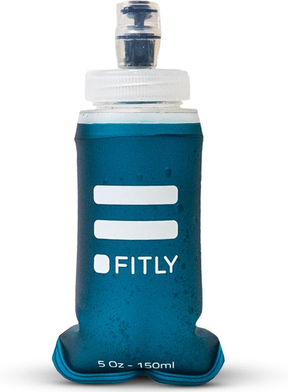 Soft Flask - Shrink As You Drink Soft Water Bottle for Hydration Pack - Folding Water Bottle Ideal for Running, Hiking, Cycling, Climbing & Rigorous Activity