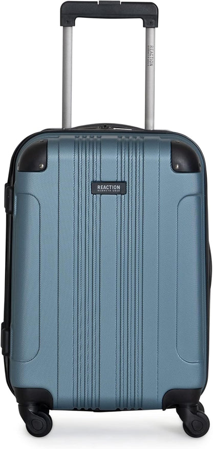 Kenneth Cole REACTION Out of Bounds Lightweight Hardshell 4-Wheel Spinner Luggage, Granite Blue, 20-Inch Carry On