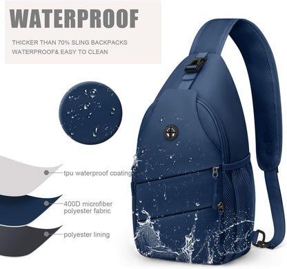 Crossbody Bags for Women Men Trendy Sling Bag Bakpack Casual Chest Bag with Convertible Shoulder Strap