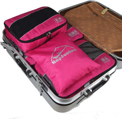 5 Set Packing Cubes for Travel Large Suitcase Luggage Organizer Bags Travel Accessories Vacation 4 Cubes 1 Laundry Pouch Bag