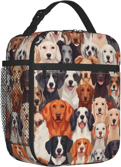 Dog Insulated Lunch Box for Women Men Dog Lunch Bag for Travel,or Fishing Polyester