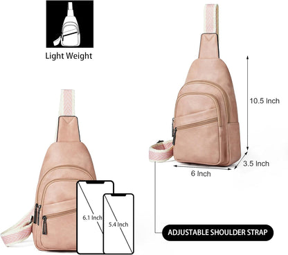 Sling Bag Crossbody Bags for Women Small Cross Body Bag Fanny Packs Chest Sling Purse for Daily Travel Leisure Sport