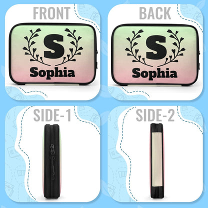 Custom Electronics Organizer Travel Case Personalized Name Initials Cable Charger Cord Tech Organizer Pouch Accessories Bag