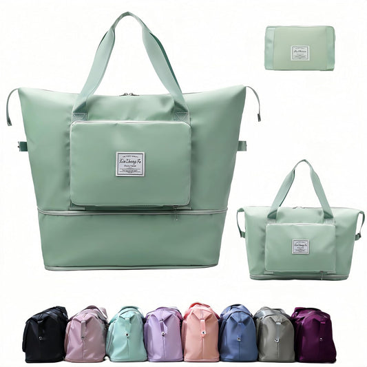 Large Capacity Foldable Travel Bag, Expandable lightweight Carry on Bag, Dry with Wet Separation Spor Duffel Bags