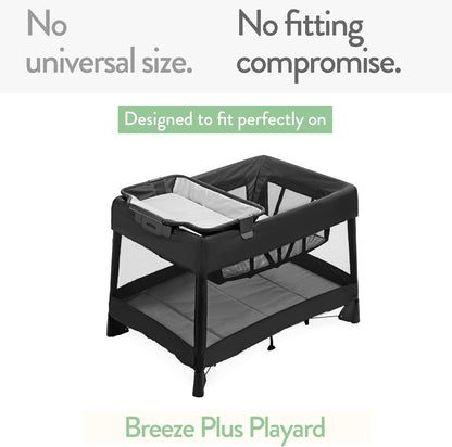 Pack and Play Sheets Fitted – Compatible with 4moms Breeze Plus Playard and Other Large Playpen Mattress – Snuggly Soft 100% Jersey Cotton – Dusty Blue + Navy – 2 Pack