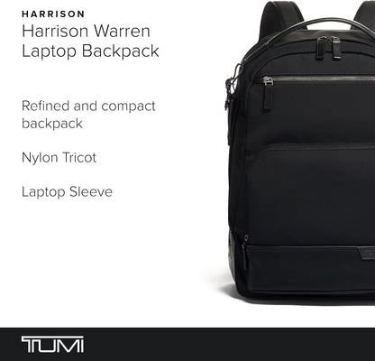 TUMI Harrison Warren Backpack - 15-Inch Laptop Backpack - Stylish Women's & Men's Backpack for Travel & Business - Black