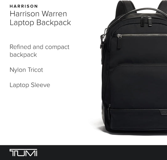 TUMI Harrison Warren Backpack - 15-Inch Laptop Backpack - Stylish Women's & Men's Backpack for Travel & Business - Black
