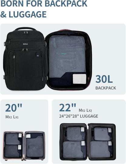 ECOHUB 4 Set /6 Set Packing Cubes for Travel Durable Suitcase Organizer Bags Set with Personalized Tag Various Sizes Travel Essentials Traveling Accessories for Luggage Machine Washable