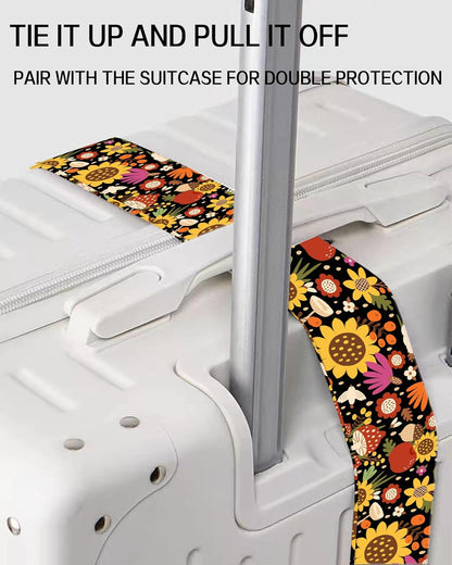 Luggage Straps for Suitcases, Adjustable Travel Belt, Durable Wide Luggage Strap, Cute Suitcase Strap Identifiers with Buckle, Bag Straps for Luggage, Luxury Brown Plaid