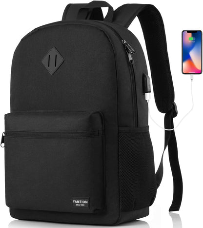 17 Inch Backpack for School Business Travel,Computer Bookbag Schoolbag for Work Office High School College Teen Men Boy Girl Women