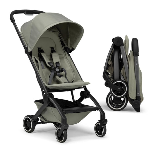 Joolz AER+ Lightweight & Compact Travel Stroller - Portable One-Hand Fold Design - Ergonomic Seat for Infant & Toddler (up to 50 lb) - XXL Sun Hood - Stroller for Airplane -Travel Pouch- Sage Green