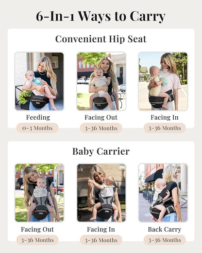 MOMTORY Carryall™ Pro Baby Carrier, Safety-Certified 6-in-1 Ultra Storage Baby - Image 3
