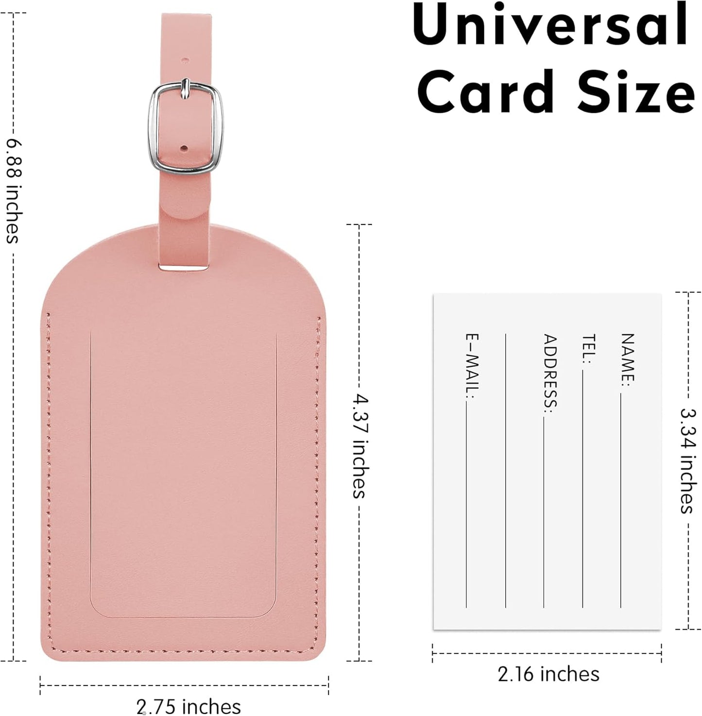 Luggage Tags for Suitcase Travel Bag Labels Privacy Protection Luggage Tag for Baggage PVC Baggage ID Label Tags 2 Pack Yellow+Pink