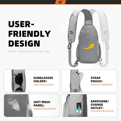 SKYSPER Sling Bag RFID Crossbody Sling Backpack Cross Body Shoulder Bag Travel Hiking Daypack for Women Men