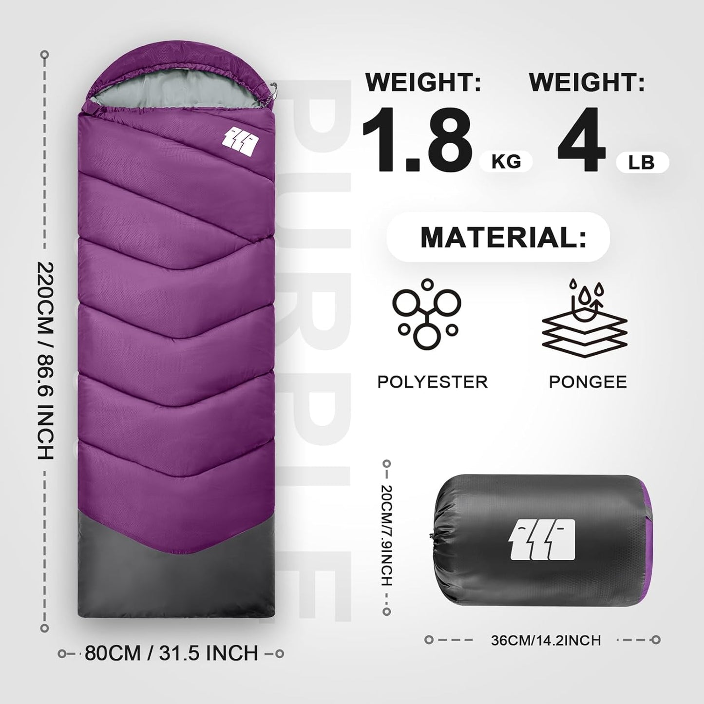 Sleeping Bags for Adults Cold Weather,Portable, Waterproof,Lightweight Sleeping Bag for Tall Girls Boys with Compression Sack for Warm Camping, Hiking, Outdoor & Indoor