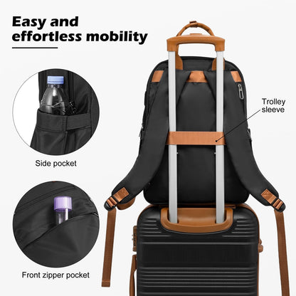 LONG VACATION 3 Piece Carry On Luggage 20 Inch Suitcase with Spinner Wheels, ABS+PC Hardshell Suitcase set with TSA Lock & YKK Zipper