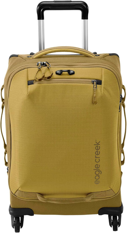 eagle creek Expanse 4-Wheel 21.5" International Carry-On Luggage - Rolling Four-Wheel Carry-On Luggage for Easy Travel - Lockable Zippers - Expandable Main Compartment - Telescoping Handles -Gold