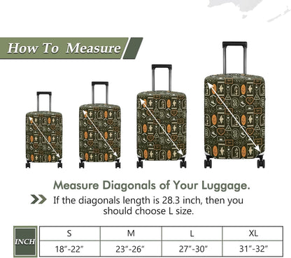 HYPER VENTURE Washable Luggage Cover - Fashion Suitcase Protector Fits 18-22 Inch Luggage (Wilderness Mark, S)