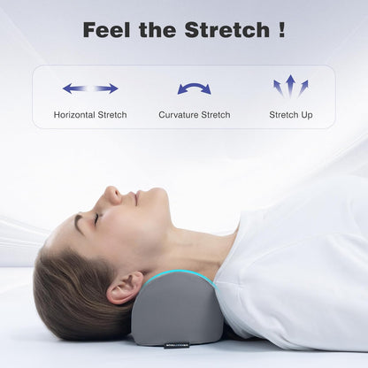 Neck Cervical Pillow Cervical Traction Device Lumbar Support Memory Foam Roll Pillow Muscle Relief Shoulder Pain Relaxer Grey
