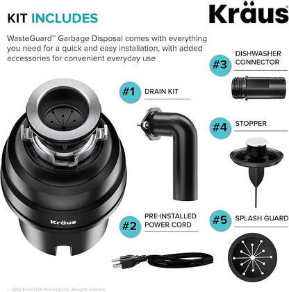 Kraus KGUW2-33MB-100-100, Bellucci Workstation 32 in. Undermount Granite - Image 6