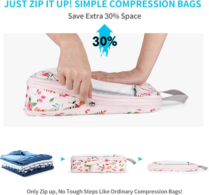 Compression Packing Cubes, Gonex Extensible Storage Mesh Bags Organizers