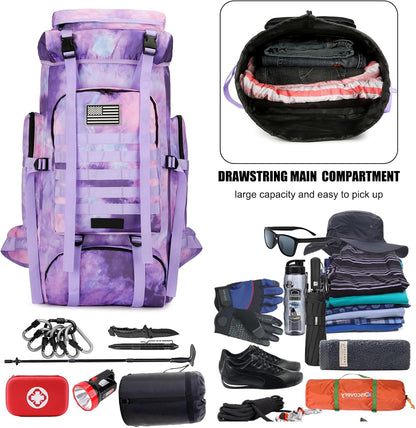 Hiking Backpack for Men 70L/100L Camping Backpack Military Rucksack Molle 3 Days Assault Pack for Climbing