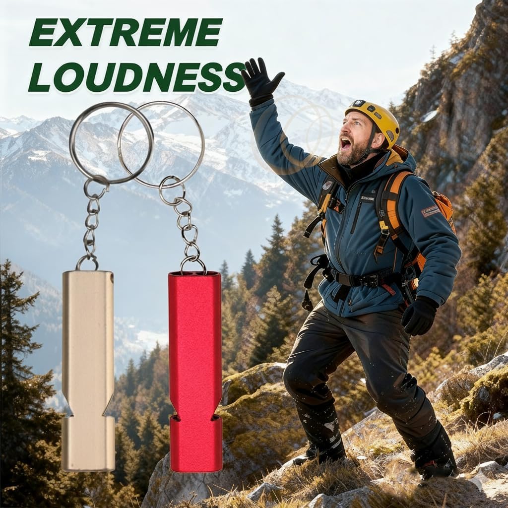 Professional 3-in-1 Survival Kit: Emergency Blanket, 120dB Whistle & All-Weather Fire Starter | Ultimate Safety Gear for Camping, Hiking, Car Emergencies & Storms (3-in-1 5pcs)